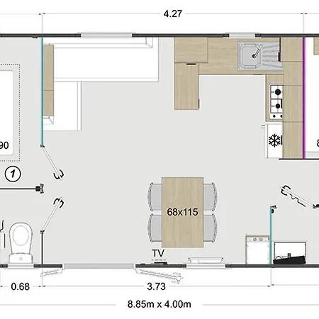 キャンプ場 Les Falaises De
